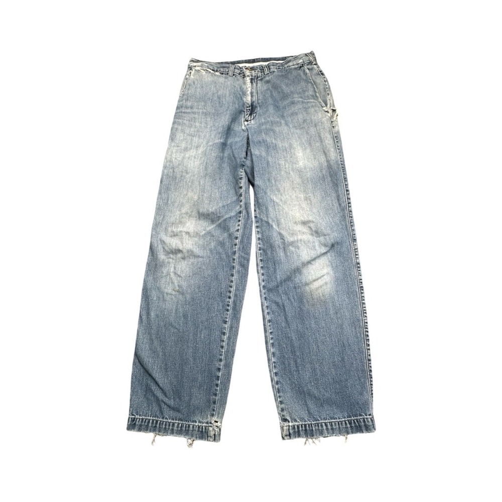 Savane‎ Jeans Mens 32x30 Blue Denim Trousers Wide Leg Distressed Relaxed Fit